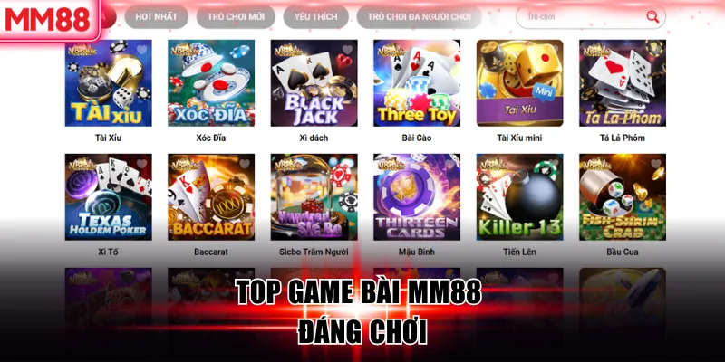 Game Bài MM88 – Sân Chơi Đỉnh Cao Cho Tín Đồ Cá Cược Trí Tuệ 6 Top game bài MM88 đáng chơi