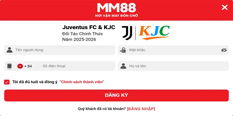 MM88 🌟 Cá Cược Cùng MM 88 Đăng Ký Thưởng +88K ✔️ 18 Điền đầy đủ thông tin đăng ký MM88